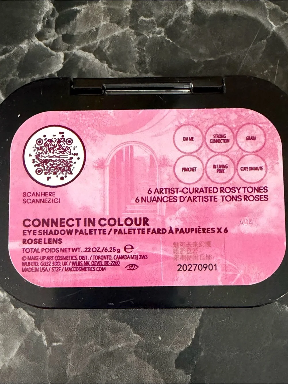 MAC Connect In Colour Rose Lens Eyeshadow Palette - Pink NIB